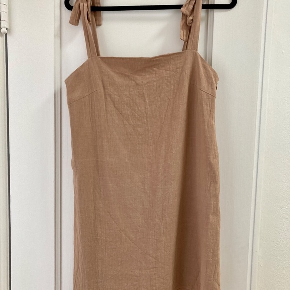 Girl and the Sun Darla Mini Dress, Light Brown, Size Small - Picture 4 of 7